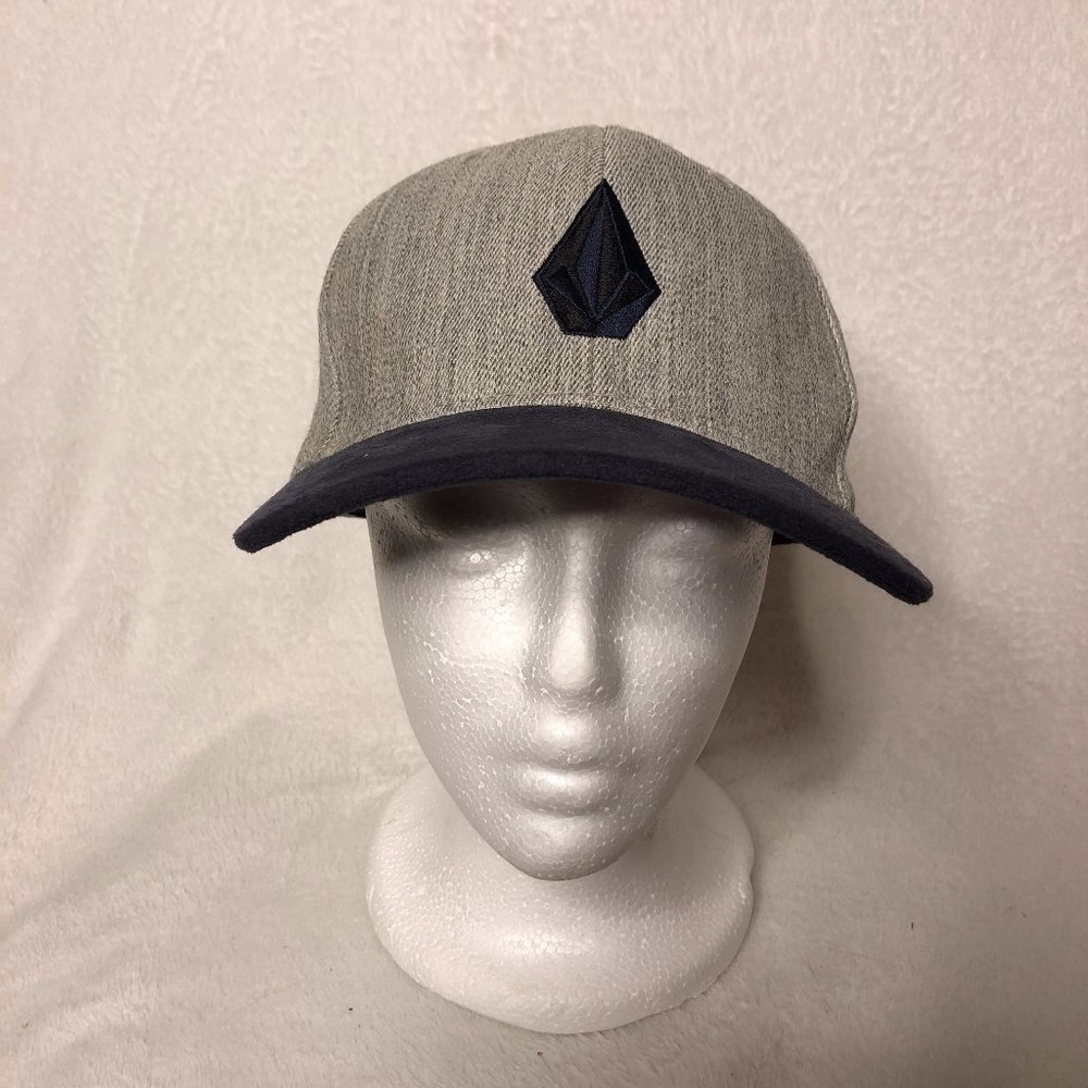 Volcom Mens Grey And Blue Baseball Hat Size L-XL